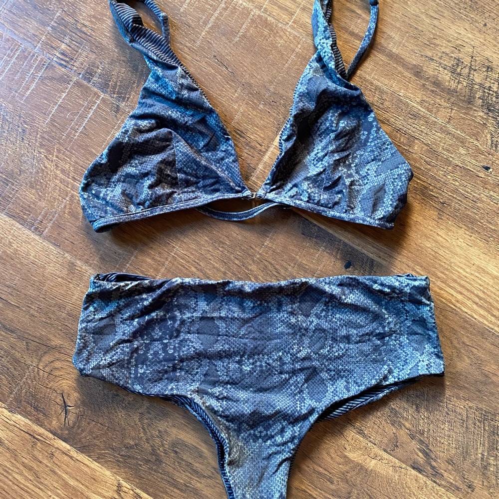 Acacia Swimsuit in Green Snake